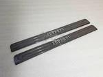 Ferrari 488 F8 Carbon Fiber Kickplates Door Sills With Oem Badges. Fixed Price $1198.00.